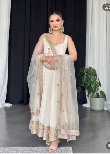 [PRE-ORDER] Ready Made Pure Fox Georgette With Heavy Embroidery Anarkali Gown (10-15days delivery)