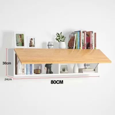 Homelife Floating Wall Mounted Shelf Multipurpose Locker Modern Minimalist Solid Wood Wall Cabinet