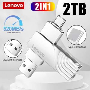 Hot selling Super Lenovo 2TB Waterproof 2IN1 OTG Flash Drive Type-C Smart Phone Pen Drive