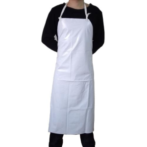 Thickened White Apron Waterproof And Oil-Proof Apron PVC Industrial Apron Wear-Resistant Food-Grade Apron