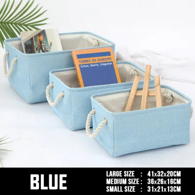 SG Foldable Linen Storage Bag - Small Medium Large - Non-Woven Organiser Basket - Wardrobe Clothing Clothes Organizer Box Container Toys Multipurpose Portable
