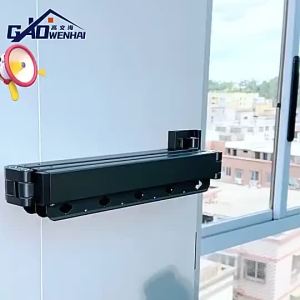 [SG Ready Stock] Retractable Clothes Hanger Aluminum Drying Rack Punch/No-punch Folding Wall-mounted Clothesline Pole