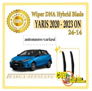 Wiper SET DNA Hybrid Blade Series Mobil Toyota Yaris 2022 ON Ukuran 24 14
