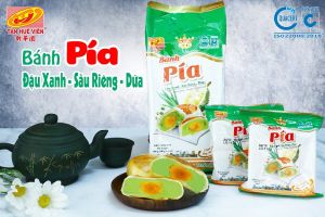 Bánh Pía Lá Dứa Sầu Riêng Trứng Muối Tân Huê Viên - Túi 400g(4 Cái) - Đặc Sản Sóc Trăng