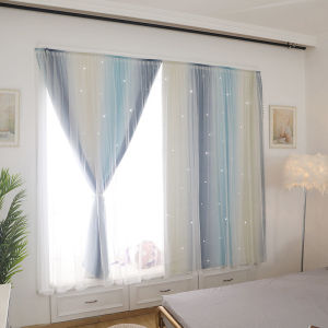 Bestenrose Bedroom Curtain Self-adhesive Velcro Window Curtain Blackout Curtains