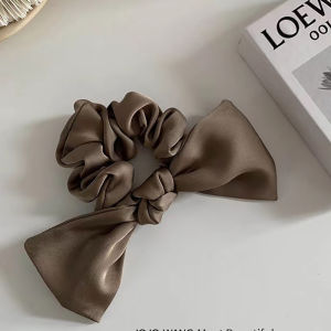 Gelang Rambut🌸简约缎面纯色蝴蝶结飘带大肠发圈成人气质高级感纯色绸缎肥肠圈女/绑发圈/Hair Ring/Hair Tie/Hair Rope/Rubber Band/Ikat Rambut