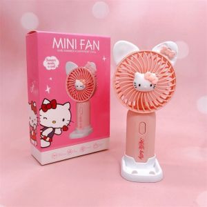 Kawaii Hello Kitty My Melody Cinnamoroll Kuromi Cartoon Anime Mini Fan Cute Usb Charging Portable Handheld Fan Gifts Toys