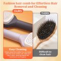 Self Cleaning Hair Brushes, Retractable Hair Brush, Easy Clean Hair Brush with Retractable Bristles, Anti Static Massage Comb Brush for Effortless Hair Removal and Cleaning (Grey). 