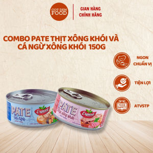 COMBO Pate thịt xông khói và Pate cá ngừ xông khói hảo hạng 150g