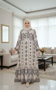 New Series Gamis Santai Dress Rayon Etnik Matt Rayon Busui Friendly Paling Laris dan Viral Gamis Etnik Terbaru