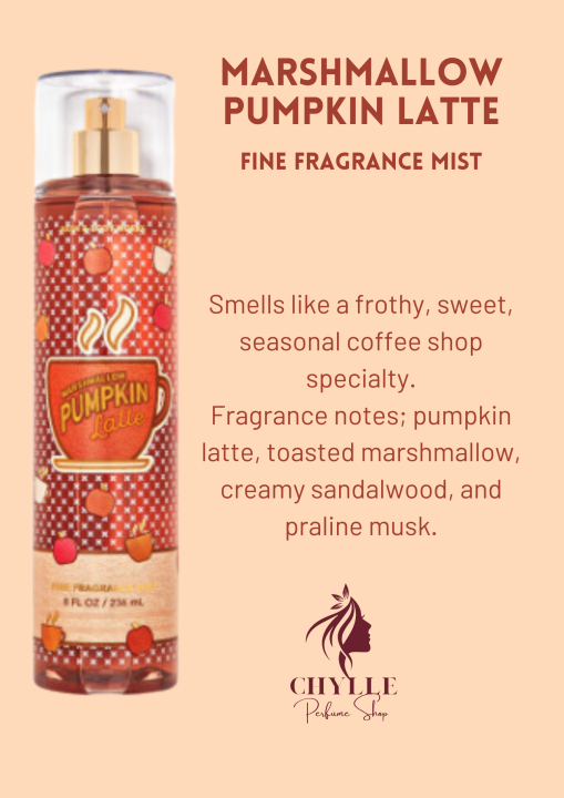 Marshmallow Pumpkin Latte Fragrance Mist by Bath Body Works in