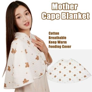 HENLI Breathable Cotton Mother Cape Blanket Keep Warm Floral Printed Cartoon Mommy Shawl Comfortable Soft Breastfeeding Cover Breastfeeding Accessories