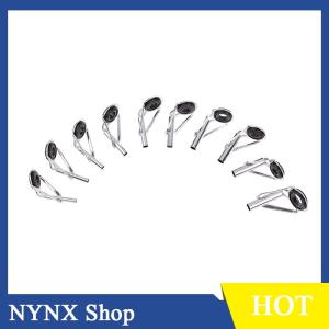 [NYNX] 8pcs Stainless Steel Fishing Rod Tip Ring Eye Guide with Ring Repair Kit 3 Styles for Enthusiast Outdoor Fishing Supplies