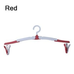 ไม้แขวนอเนกประสงค์สำหรับเดินทางแบบพับได้ไม้แขวนกันลื่นแบบพกพาพร้อมคลิป (คลิปสามารถเคลื่อนย้ายได้ตามต้องการ)