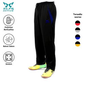 ELFS ACTIVE Celana Training Panjang Pria Size M - XXL Running Sport Celana Olahraga MC 000M