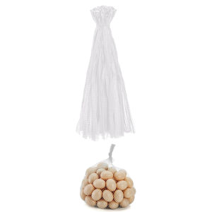 100PCS Mesh Storage Bags 35cm PE Breathable Onion Bags Reusable Vegetable Storage Bags Red/White