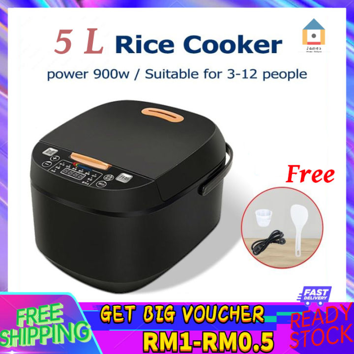 【Malaysia Spot Sale】5L Large Capacity Rice Cooker Stand Rice Cooker