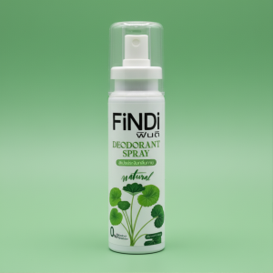 ฟินดิ สเปรย์ระงับกลิ่นกาย สารส้มสกัด ใบบัวบก และส่วนผสมจากธรรมชาติ 100 มล. FiNDi DEODORANT SPRAY 100 ml.
