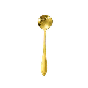 Indo - Spoon Dessert Aesthetic / Sendok Kopi Motif Bunga dan Love / Tea Spoon Mewah Berkelas