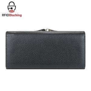 Royal Bagger RFID Long Wallets for Women Genuine Leather Large Capacity Card Holder Fashion Retro Coin Purse Clutch Wallet 2519