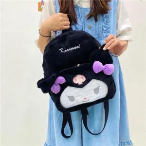 Sanrio Cartoon Lovely Plush Backpack Cinnamoroll Kuromi Girl Heart Large Capacity My Melody Shoulders Bag Kid Christmas Gift
