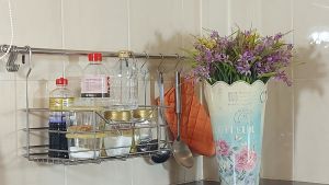 Kowa homeware KWH-R004 ชั้นวางสแตนเลสแบบแขวนอเนกประสงค์ สีเหลี่ยมใหญ่ " สแตนเลส เกรด 304 100 %