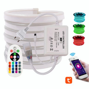 3M 10M 50M RGB Flexible Neon Lights for Decoration DIY Christmas Lights 16 Colours SMD Bluetooth APP remote control strip light