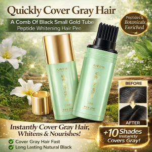 Plant-scented Hair Styling Pen Natural Herbal Hair Touch Up Pen Gray Hair Color Correction Temporary Hair Color Stick Travel-Friendly