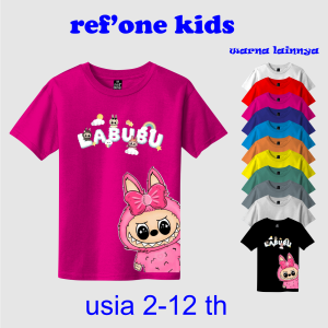 Baju anak perempuan/kaos anak laki laki/Baju anak perempuan labubu 2/Usia 2-12 tahun Bahan katun