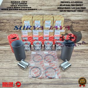 PISTON SEHER + LINER FURING + RING PISTON STANDAR 1SET HINO DUTRO HT130 EURO 4 E4
