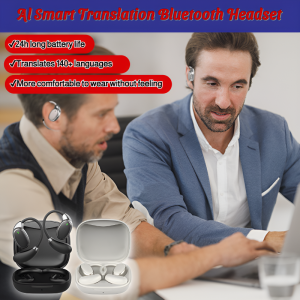 Smart Bluetooth Translation Headset Wireless Translator Headphones 144 Languages Translation Noise Cancelling Translate Earphones 智能翻译蓝牙耳机
