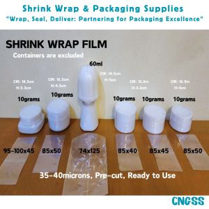 200pcs Shrink Wrap Plastic Packaging Shrinkable Plastic Sealer Film for Roll Bottle and Cream Jar