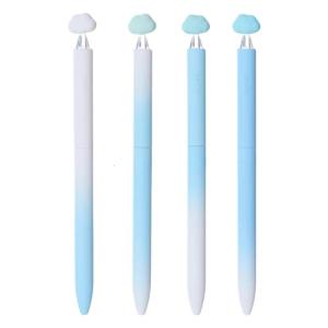 ปากกาหมึกเจลบันทึก4ชิ้นแบบบิดปากกาหมึกเจลแอคชั่นแห้งเร็ว0.5มม. สำหรับการเขียนบันทึกการทำบันทึกเครื่องใช้สำนักงาน