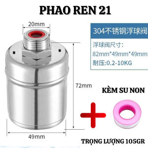 Van Phao Inox Đa Năng Tự Động Ngắt Khi Nước Đầy-Kèm Cuộn Su Non
