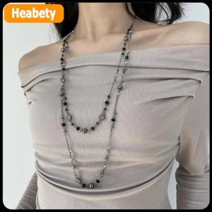 【2-3 ngày giao hàng】 Bohemian đính cườm dài áo len vòng cổ của phụ nữ thời trang Stackable dài vòng cổ