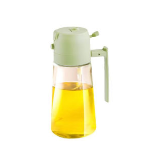 Glass Oil Bottle Heat Resistant Kitchen Dispenser with Spray and Pour Function Cooking Oil Container