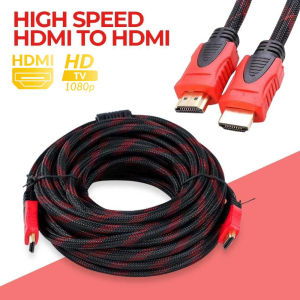 High Speed HDMI Cable 1.4V 3D Full HD 1080P Red Black Braided Cord 5M / 10M / 20M/ 30M