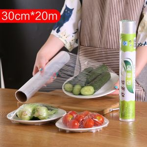 Plastik Wrap Pembungkus Makanan 30cm x 10mtr Food Wrapping Roll Food Grade Plastik Buah Sayur Makanan Food Wrap Clip