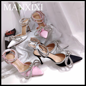 MANXIXI Women Fashion Beautiful Bow High Heels 2.75 Inches Sandals (Size 36-42)