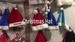 al OEM  Christmas Hats Thick 30*40cm Size Soft Plush Gold al Christmas Hat for Adults