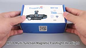 Trustfire MT18 1100lm LED Headlamp USB Rechargeable 180° ° Headlight Powerful Waterproof Head Torch with Magnetic Tail Flashlight Headlamp