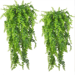 80cm Wall Hanging Persian Fern Leaves Artificial Rattan Leaves Grass Branches for Wedding Party Home Garden Decoration