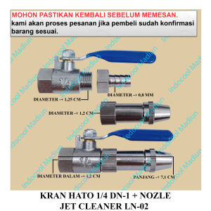 PAKET KRAN COMPRESOR HATO + NOZLE / PROMO / KRAN HATO 1/4 DN-1 + NOZLE JET CLEANER LN-02