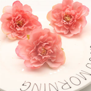 Hoa GIả- Đầu Bông Hoa Mẫu Đơn 10cm Trang Trí Giỏ Quà Cháp Bánh Decor phòng siêu xinh QT350