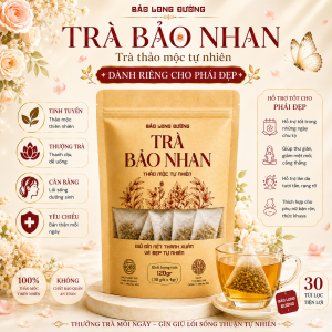 Trà Bảo Nhan| Trà Thảo Mộc Vẻ Đẹp Tự Nhiên Dưỡng Nhan Bảo Long Đường| 30 Túi Lọc 120g