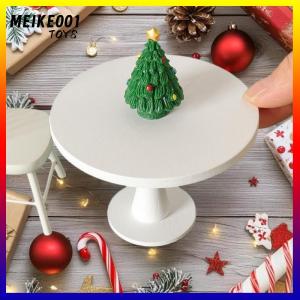 MEIKE001 บ้านตุ๊กตา1 12โต๊ะน้ำชาทรงกลมขนาดเล็กแบบบ้านตุ๊กตาห้องรับประทานอาหารเฟอร์นิเจอร์ของตกแต่งบ้านตุ๊กตาตกแต่งฉากขนาดเล็ก