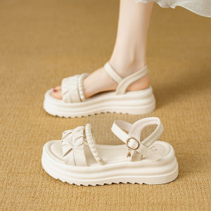 [Free Shipping] WomenS Thick-Soled Sandals 2025 Summer New Style Trendy Beach Sandals Flat Roman-Style Shoes For Female Students