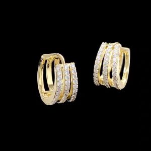 Fashionable Ring Gift 多层圈圈耳环轻奢个性小巧时尚设计高级感金色小耳圈N0781百搭