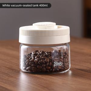 BINCOO Coffee Bean Sealed Jar Storage Canister Timed Vacuum Bean Breeding Tank 400ML/600ML/800ML/1200ML