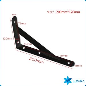LoviRa Heavy Duty Shelf Bracket Wall Mount 90° Brackets for Floating Shelf